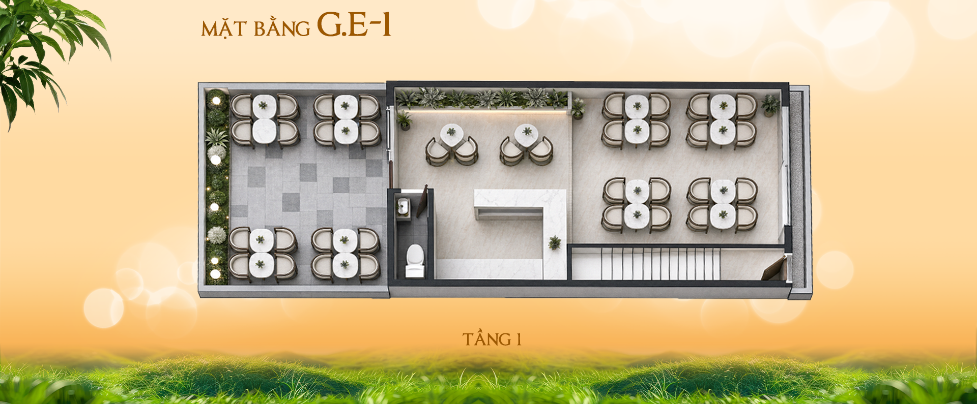 Mặt bằng tổng thể nhà phố Genera By The Solia GE1