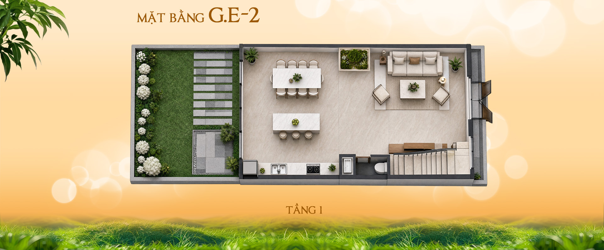 Mặt bằng tổng thể nhà phố Genera By The Solia GE2